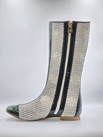 9075 Fiorangelo Boots / White - Blue